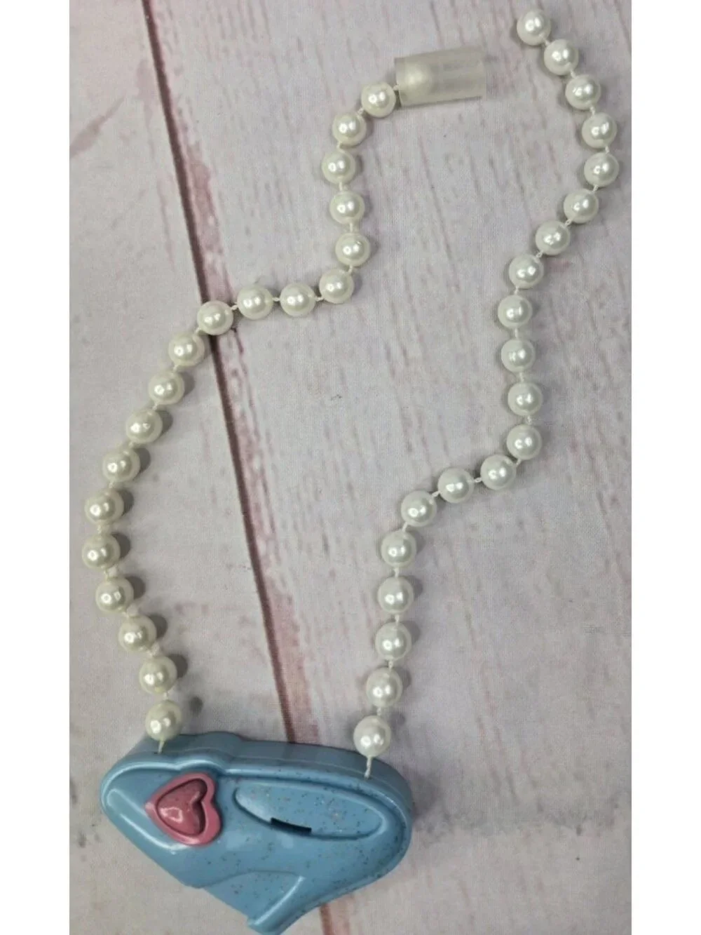 Disney Belle Sequined Heart Purse & Cinderella Faux Pearl Necklace Working